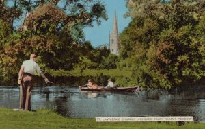 Gloucestershire Postcard - St Lawrence Church, Lechlade, From Thames   RS23528