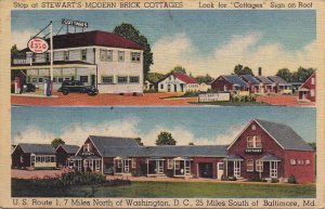 Postcard Modern Brick Cottages Berwyn MD