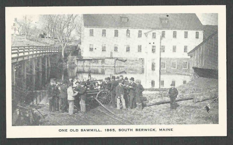 Ca 1907 PPC* SO BERWICK ME OLD SAW MILL OF 1865 REAL PHOTO TYPE MINT