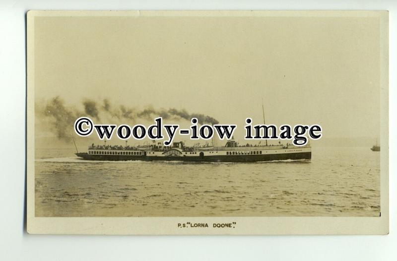 f0595 - Red Funnel Paddle Steamer - Lorna Doone , built 1891 - postcard