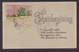 Thanksgiving,Scene Postcard