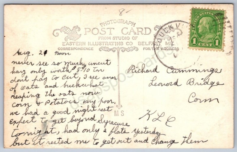 K44/ Esperance New York RPPC Postcard c1910 Old Covered Bridge 61