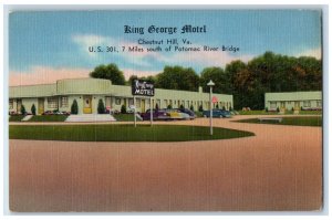 c1950's King George Motel Chestnut Hill Virginia VA Vintage Unposted Postcard 