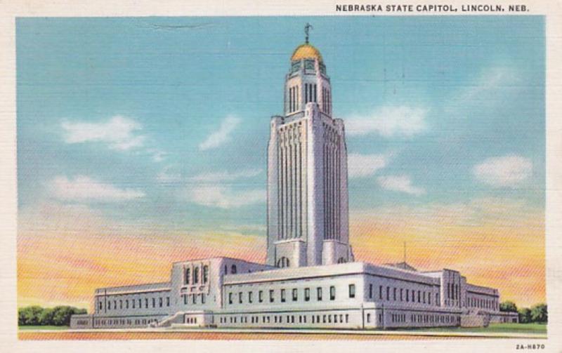 Nebraska Lincoln State Capitol Building 1933 Curteich