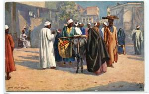 Fruit Sellers Cairo Egypt Tuck Oilette 1910c postcard