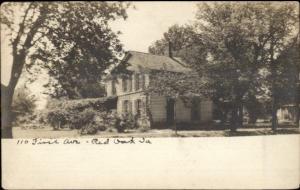 Red Oak IA 110 First Ave Home c1910 Real Photo Postcard