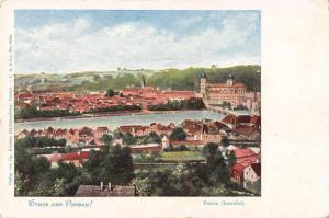 Passau Germany Scenic View Gruss aus Antique Postcard J48205