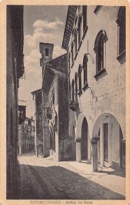 Italy Vittorio Veneto Antica via Roma vintage postcard