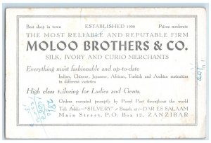c1920's Molco Brothers & Co. Silk Merchants Zanzibar Tanzania Postcard