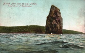 Vintage Postcard 1910's North Rock Off Cape Flattery West Coast Of Washington WA