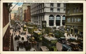 New York City Street Scene c1910 Postcard