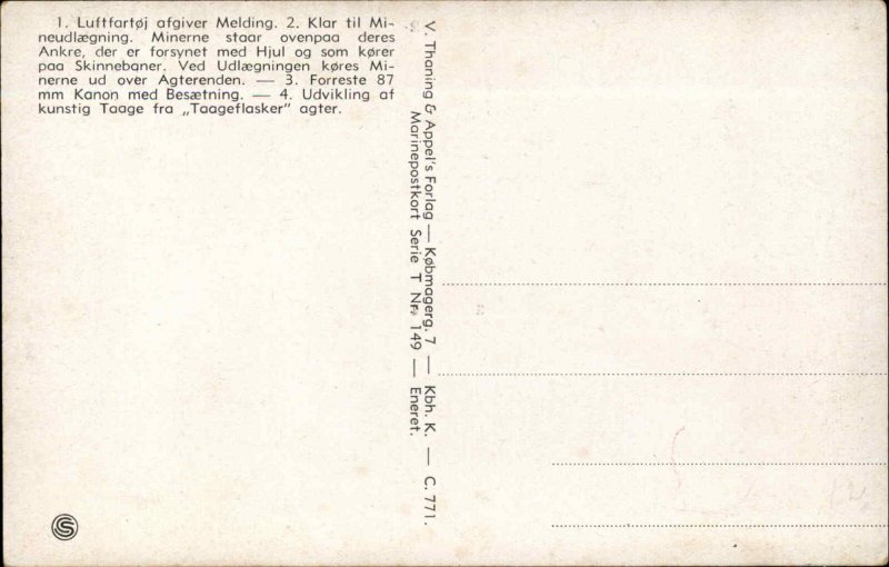 Vintage Postcard WWI NORWAY Aboard Torpedo Boat MULTI-VIEW