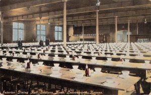 Interior Dining Hall Soldiers Home FORT LEAVENWORTH Kansas 1917 Vintage Postcard