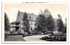 Mid-1900s St. Joseph's Hospital, Belvidere, IL Postcard