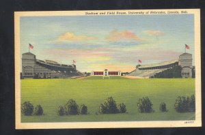 UNIVERSITY OF NEBRASKA CORNHUSKERS FOOTBALL STADIUM 1949 VINTAGE POSTCARD