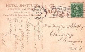 Vintage Postcard 1915 Hotel Shattuck Building Landmark Berkeley California CA 