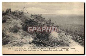 Old Postcard Militaria Ruins of the Great War Craonne the summit of the Plateau