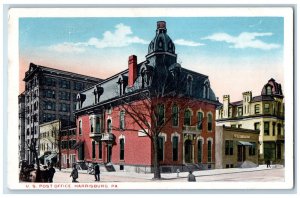 c1930's US Post Office Harrisburg PA Vintage Posted Union News Co. Postcard