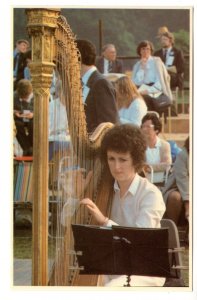 Harpist, Ninian Park Cardiff, Wales, Papal Visit 1982, Musician, Harp