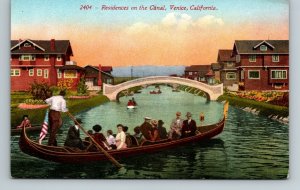Vtg 1910s Rowing Boat Houses in Venice California CA Postcard