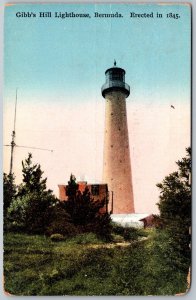 Hamilton Bermuda 1911 Postcard Gibb's Hill Lighthouse Light House