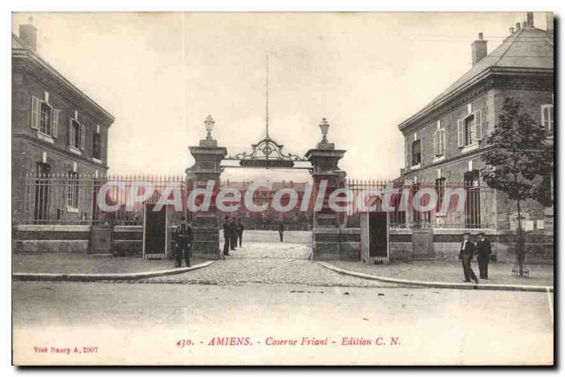 Postcard Old Barracks Amiens Friant