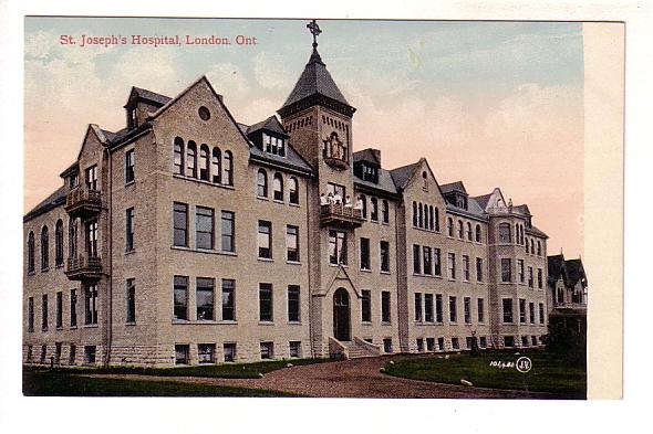 St Joseph Hospital, Nurses on Balcony, London, Ontario  