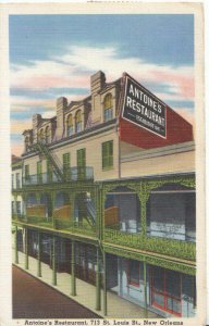 America Postcard - Antoine's Restaurant, St Louis Street, New Orleans  Ref 3654A