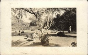 Honolulu Hawaii HI Park Scene c1910 Real Photo Postcard