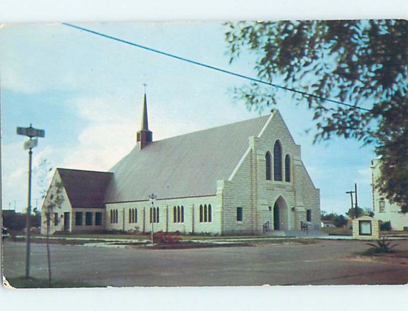 Unused Pre-1980 CHURCH SCENE Raymondville Texas TX A6293