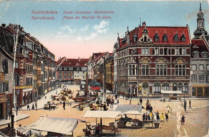 BF34711 saarbrucken sarrebruck place du marche st jean germnay   front/back scan