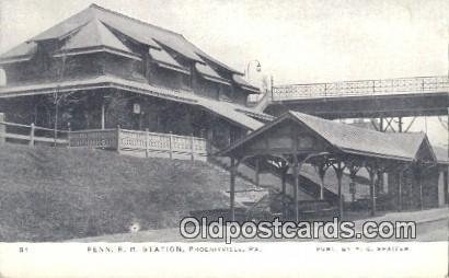 Penn R R Station, Phoenixville, PA, Pennsylvania, USA Depot Railroad Unused 