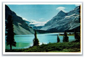 Bow Lake Panorama Alberta Canada UNP Chrome Postcard V1