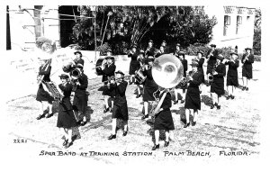 Florida RPPC Postcard 2221 Spar Band at Training Station in Palm Beach, Florida