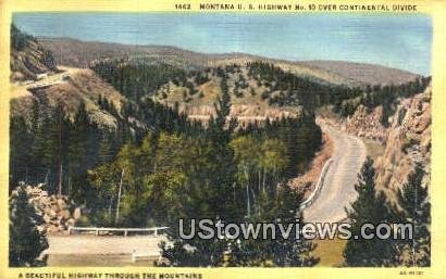 Montana US Highway in Continental Divide, Montana