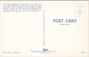 The Miss Muskoka Boat Muskoa Ontario ON Unused Fry's Postcard H45