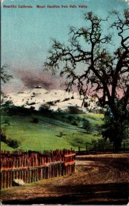 Mount Hamilton from Halls Valley California Postcard PM Lodi Cal 1911