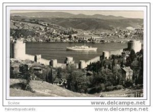 RP Oceanliner beyond castle walls, Jst. Rumelihisari, Turkey 30-50s