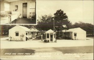 Melbourne FL River Oak Cabin Park Real Photo Postcard