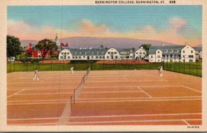 Vermont Bennington View Of Tennis Courts and Bennington College Curteich