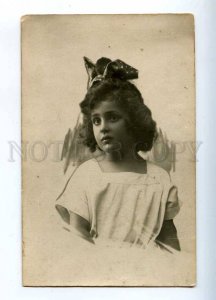 225836 RUSSIA Girl w/ bow photo Nappelbaum vintage postcard