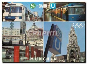 Postcard Modern S-Bahn U Muenchen