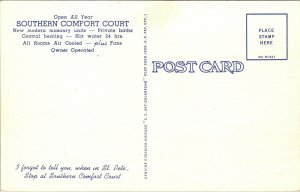 Linen Postcard Southern Comfort Court in St. Petersburg, Florida~4298