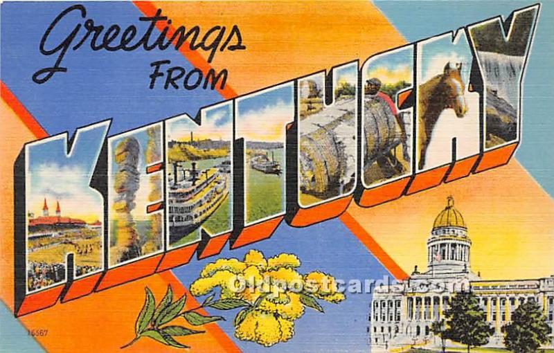 Greetings from KY , USA Large Letter Unused 