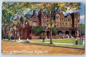 1910 Buffalo New York Tuck Oilette Vintage Postcard Home Millard Fillmore Street