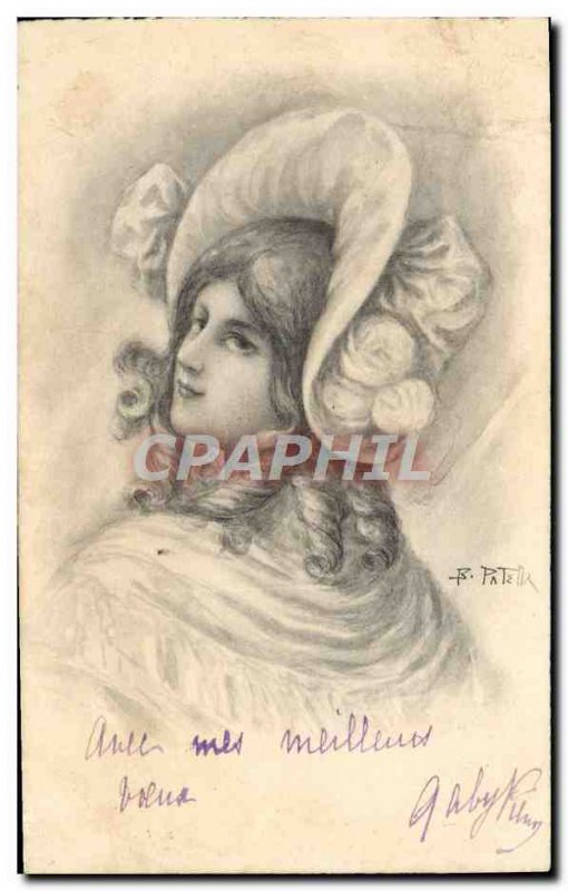 Old Postcard Fantasy Illustrator Woman Patella