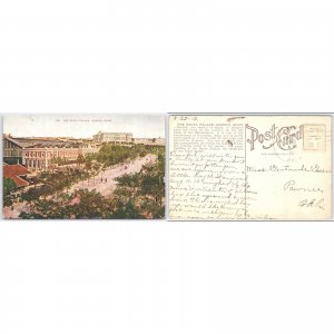 Postcard The Royal Palace, Madrid, Spain 1912