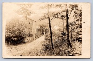 J87/ Saint Clair Ohio RPPC Postcard c1910 Columbiana Mill Bridge 1309