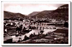 Old Postcard Millau General view and valley of the Tarn