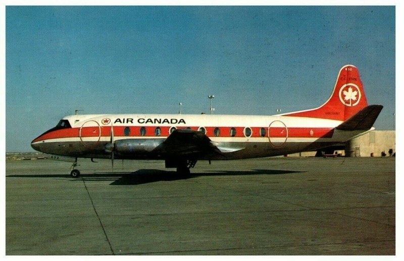 Air Canada Vickers Viscount 757 Airplane Postcard